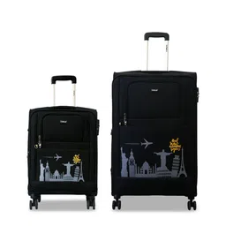 Timus Set Of 2 Salsa Plus Soft Luggage Printed Trolley Bag-31