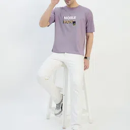 ARRAY Men Printed Drop-Shoulder Sleeves T-shirt image 2