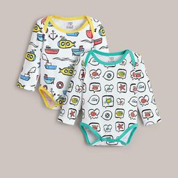 Hopscotch Kids-Boys Pack of 2 Set Cotton Bodysuit-picture-42