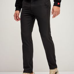 THE BEAR HOUSE Men Slim Fit Mid-Rise Flat-Front Chinos Trousers-picture-33