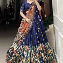 Aika Printed Ready to Wear Lehenga & Unstitched Blouse With Dupatta-picture-18