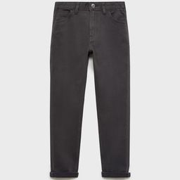 Mango Kids Boys Twill Straight Fit Denim Trousers-image-52