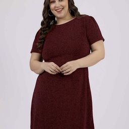 Curvy Lane Women Plus Size Embellished A-Line Midi Dress-5