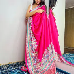 ASISA Printed Satin Saree-picture-27