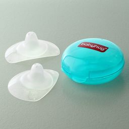 Babyhug Silicone Nipple Shield With Case Pack of 2 - Turquoise-2