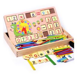 Yamama Wooden Multi Functional Learning Box - Beige & Multi Colour-28