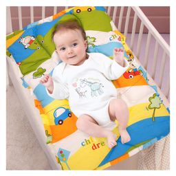 Baby Moo Mattress with In Built Neck Pillow and Bolster - Multicolor-23