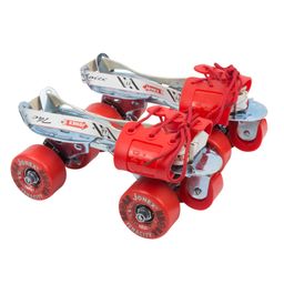 JJ Jonex Tenacity Brake Adjustable Quad Roller Skates - Red-13