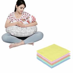 Lulamom Nursing Pillow with Cover Floral Print & Muslin Napkin - Grey-image-128