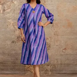 AUTUMN LANE Striped A-Line Midi Dress-picture-52