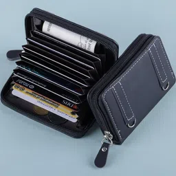 SZN Unisex 9 slot Leather Card Holder Wallet-29