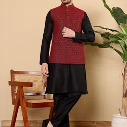 MULTI SHADES Men Regular Kurta with Pyjamas-picture-8