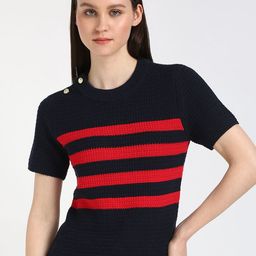 Tommy Hilfiger Women Striped Pullover Sweater-image-101