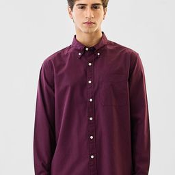 Snitch Men Relaxed Fit Solid Button-Down Collar Cotton Casual Shirt-picture-23