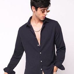 VASTRADO Gallant Classic Waffle Knitted Slim Fit Shirt-image-6