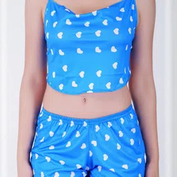 GuSo Shopee Women Blue Net Baby Dolls-image-74