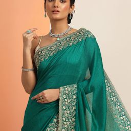 Libas Embellished Zari Saree-picture-5