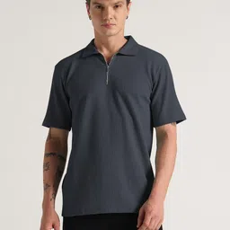 Moda Rapido Men Polo Collar Zip Neck T-shirt-picture-39