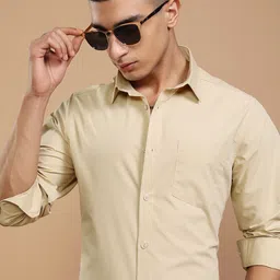 HIGHLANDER Men Solid Slim Fit Casual Shirt-image-34
