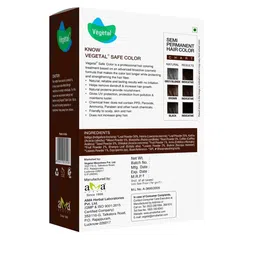 Vegetal Set Of 3 Safe Color Hair Color - 100 g Each - Dark Brown image 2