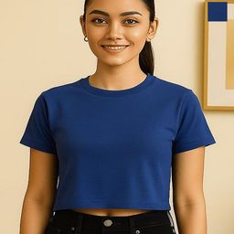 GAB Pack Of 2 Round Neck Pure Cotton Short Sleeves Cropped T-Shirt-image-39