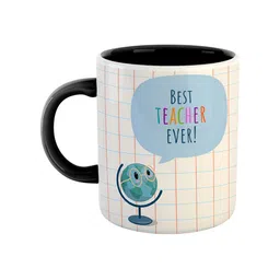 ARTBUG White & Black Printed Ceramic Glossy Finish Dishwasher & Microwave Safe Mugs 350 ml-image-37