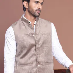 Anouk Woven Nehru Jacket image 5