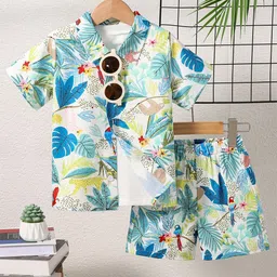 Arshia Fashions Boys Printed Shirt with Shorts-image-93