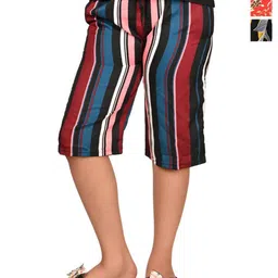 BAESD Pack Of 3 Striped Loose Capris-image-18