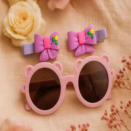 AmazingKarts Girls Set Of 2 Alligator Hair Clip Hair Accessory with Sun Goggles-image-66