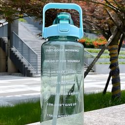 Aura Green & White Typography Printed Water Bottle-2000ml-8