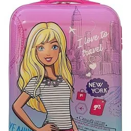 Small Cabin Suitcase (20 inch) 4 Wheels - Lightweight Kids Rolling Luggage With Hard Shell Carry On Travel Trolley Bag - Pink-image-86