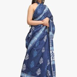 JALTHER Ethnic Motifs Pure Cotton Block Print Saree image 2