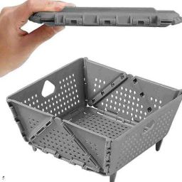 Plastic Collapsible Storage Basket with Lid – Foldable Organizer for Home & Office Storage Basket-9