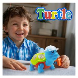 KiddyBuddy Bump & Go Turtle With Music And Light - Multicolor ( Color May Vary) image 3