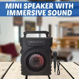 SACRO 301 (PORTABLE BLUETOOTH SPEAKER) with Karaoke Mic, 6Hrs Playtime WS474 5 W Bluetooth Laptop/Desktop Speaker-34