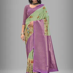 MIJAASHREE FASHION Purple Pure Cotton Sarees-picture-25