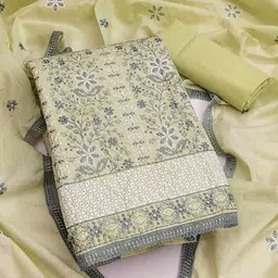 SHADOW & SAINING Floral Embroidered Pure Cotton Semi-Stitched Dress Material-picture-21