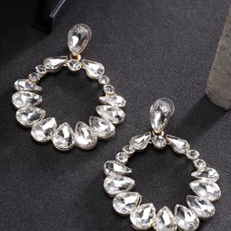 YouBella Gold-Plated Artificial Stones Studded Contemporary Drop Earrings-19