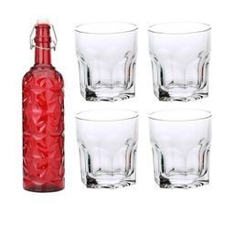 SOMIL Red Glass Airtight Can Bottle-image-70