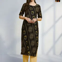 HERE&NOW Women Printed Regular Kurta with Trousers-picture-56