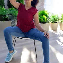 Bhanderi Fashion Self Design Georgette Top-picture-38