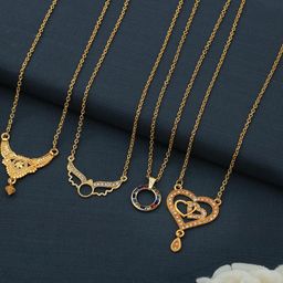 Anouk Pack Of 4 Brass Gold-Plated Chain-image-62