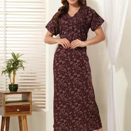 EASY MOM Printed Maxi Nightdress-image-99