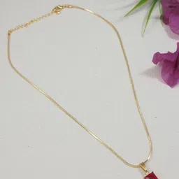 V FASHION JEWELLERY Gold-Plated Pendant With Chain-picture-27