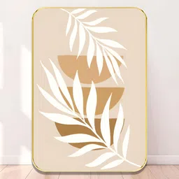 SAF Beige & White Minimalist Boho Sparkle Lamination Wooden Wall Art-image-91