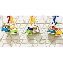 Altaica Pack of 6 Painted Ceramic Hanging Bells-27