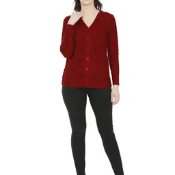 HAUTEMODA Women Cable Knit Woollen Cardigan-picture-38