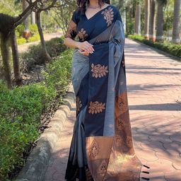 Parampara Ethnic Woven Design Pure Silk Banarasi Saree-image-96