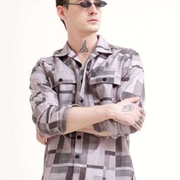 Estilocus Men Standard Opaque Checked Casual Shirt-image-23